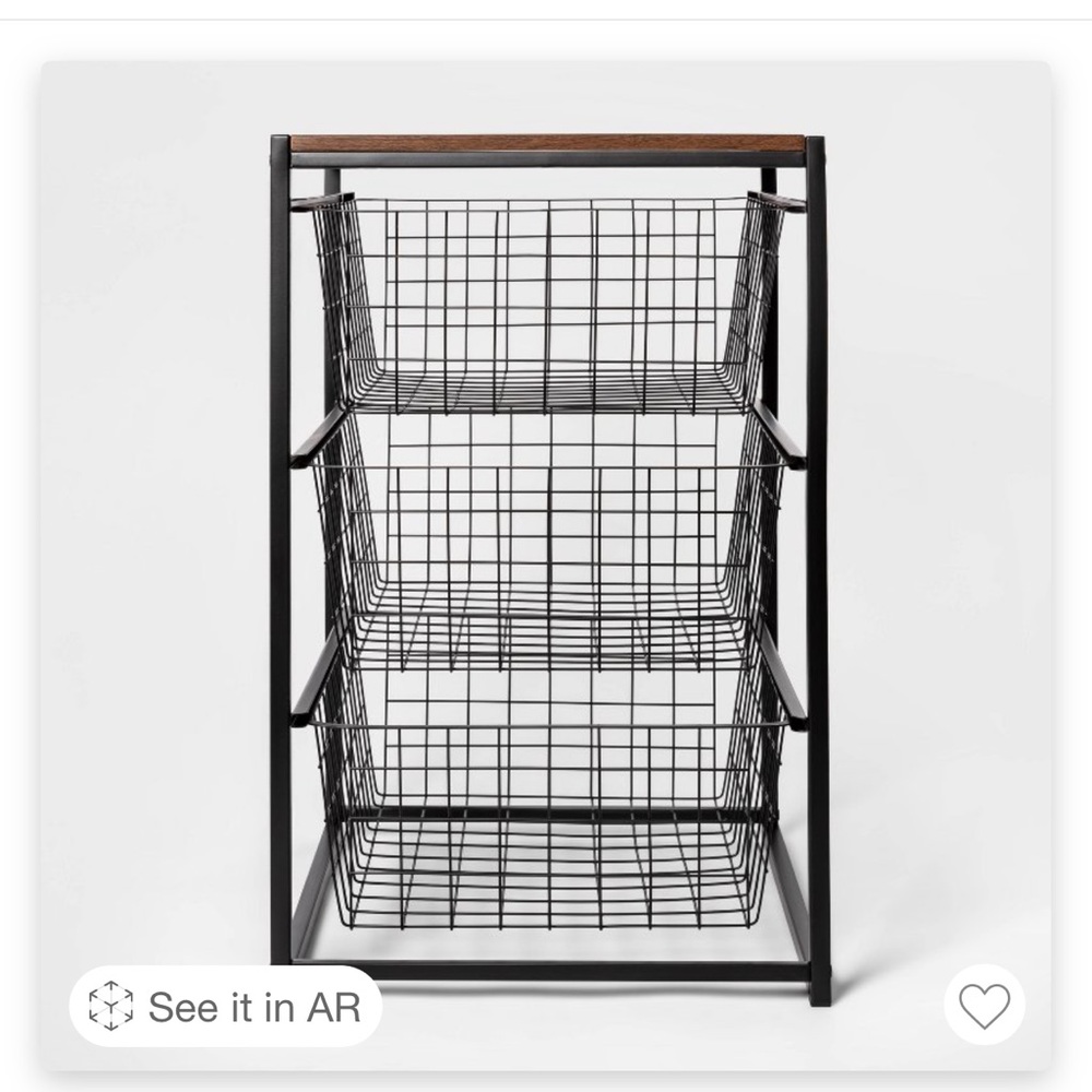 3 drawer metal organizer